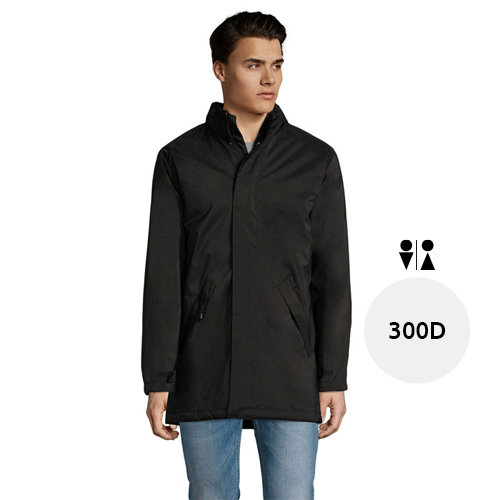 Giacca unizex con fodera imbottita in poliestere con cerniera e tasche