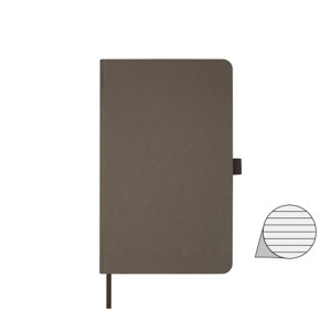 Block notes con copertina rigida in carta con residui di caffè olive mais in base al colore 80 fogli a righe 21.2x12.8cm