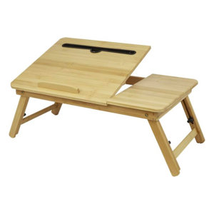 Tavolino pieghevole in bambù per computer o tablet