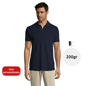 Maglietta polo da uomo a maniche corte colori assortiti taglio regolare in cotone e poliestere 200gr