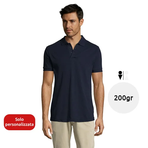Maglietta polo da uomo a maniche corte colori assortiti taglio regolare in cotone e poliestere 200gr