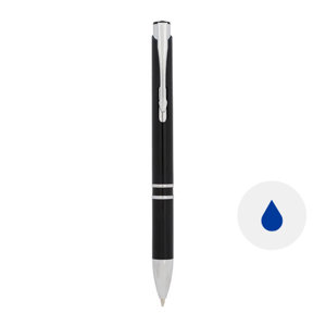 Penna a sfera in ABS disponibile in diverse colorazioni con clip in acciaio e meccanismo a scatto e refill blu