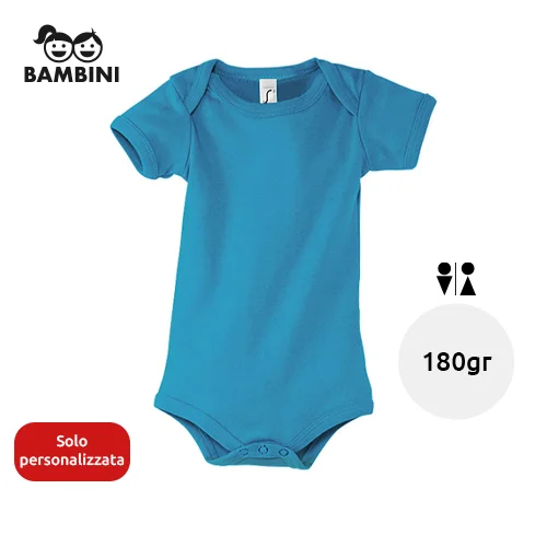 Body per neonato unisex colori assortiti 100% cotone 180gr