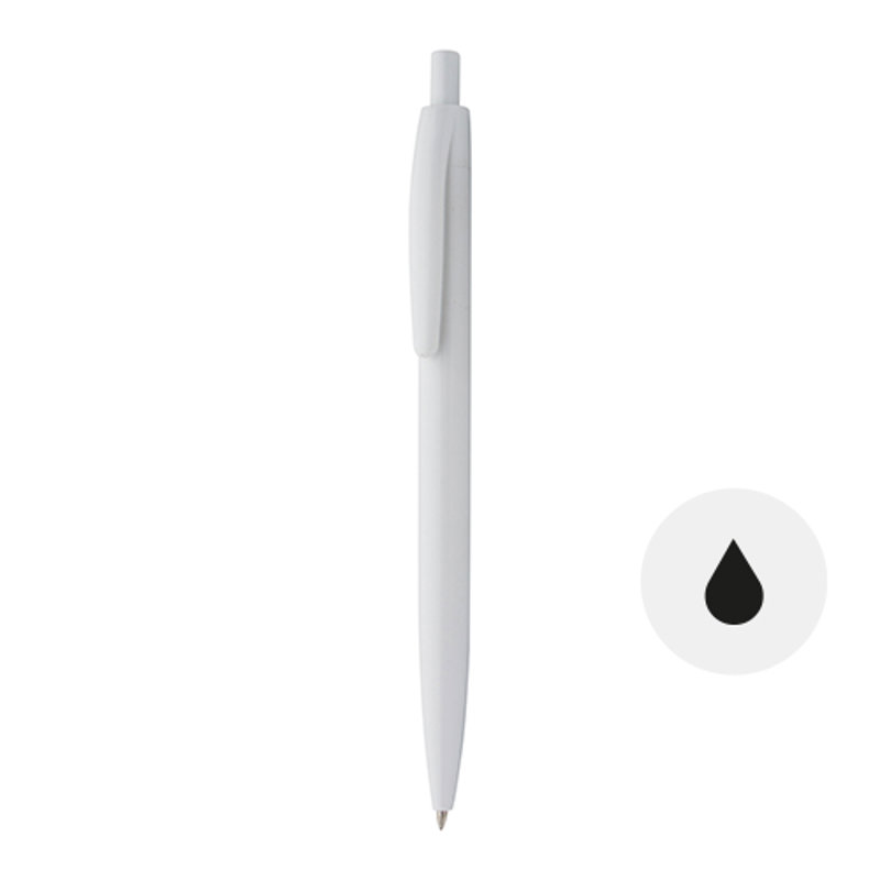 Penna a sfera in plastica colorata con meccanismo a scatto e refill nero
