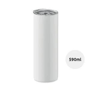 Bicchiere termico in acciaio inox a doppio strato con rivestimento per stampa sublimatica 590ml