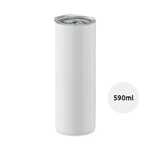 Bicchiere termico in acciaio inox a doppio strato con rivestimento per stampa sublimatica 590ml