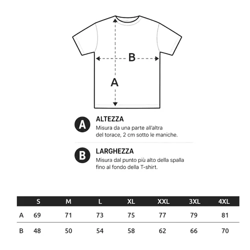 T-Shirt EPIKA da uomo in 100% cotone a girocollo con etichetta removibile da 150gr