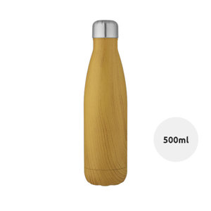 Borraccia in acciaio inossidabile da 500 ml con isolamento sottovuoto e finitura simil legno in confezione regalo
