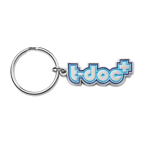 Portachiavi in lega di zinco placcato di forma personalizzata con logo o disegno 