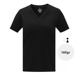T-shirt da donna colori assortiti scollo a v taglio regolare 100% cotone 160gr