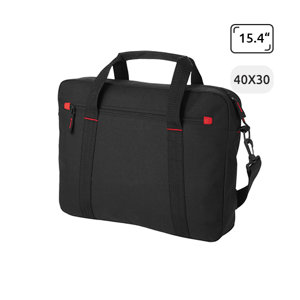 Borsa porta pc da 15.4" in poliestere 600D con scomparto imbottito e tracolla regolabile 40x7x30cm