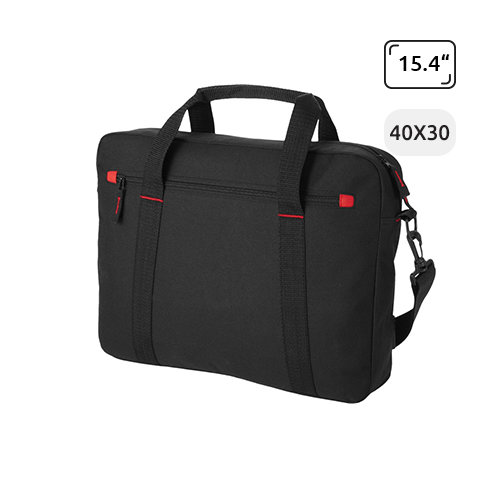Borsa porta pc da 15.4" in poliestere 600D con scomparto imbottito e tracolla regolabile 40x7x30cm