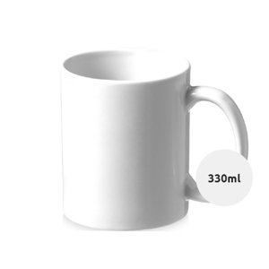 Tazza in ceramica bianca 330ml 82x97mm