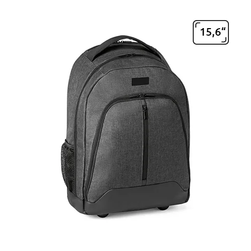 Zaino trolley porta pc da 15.6'' in poliestere 600D impermeabile con manico estensibile in metallo e spallacci imbottiti