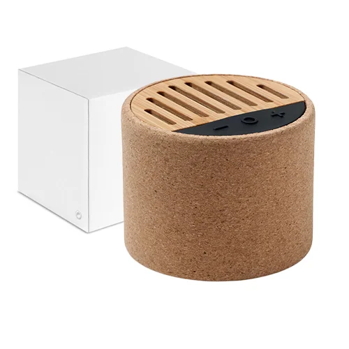 Cassa Wireless 5.3 in ABS sughero e bambù con luci LED