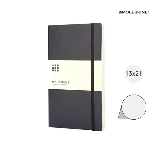 Block note Moleskine con copertina morbida e fogli neutri color avorio 13x21cm