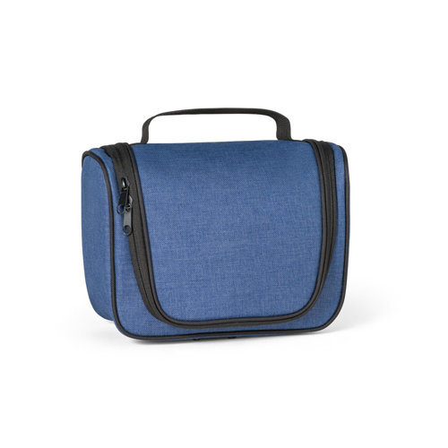 Beauty case e porta accessori da viaggio in poliestere 600D con gancio 250x180x105mm