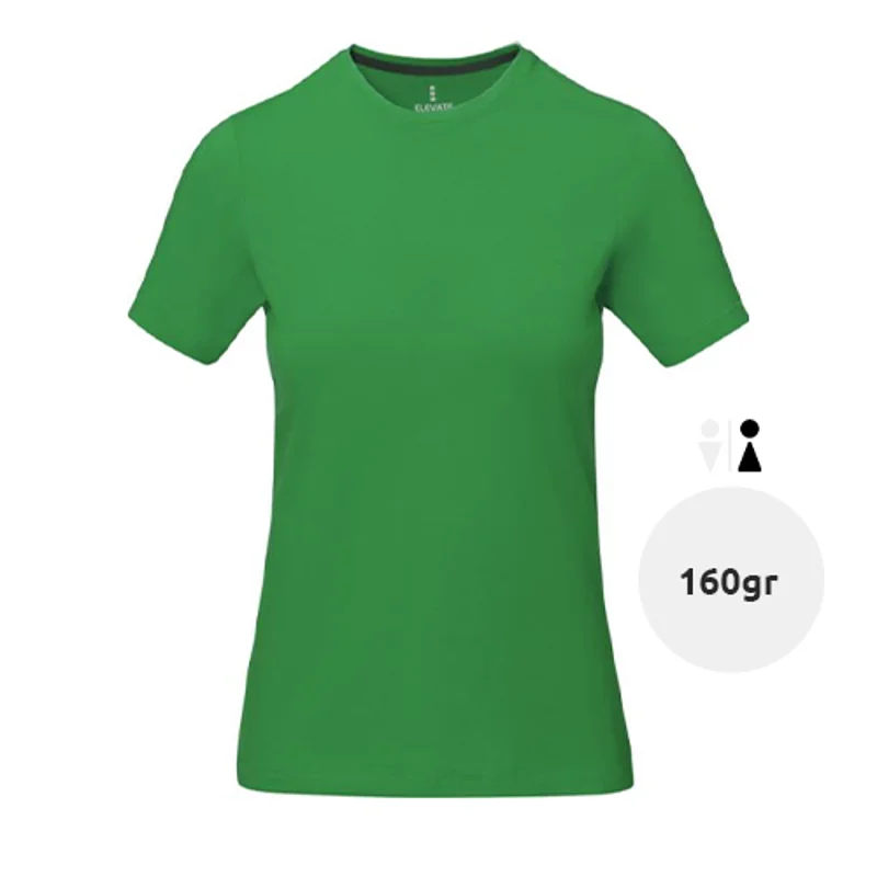 T-shirt da donna colori assortiti a girocollo con cucitura decorativa 100% cotone 160gr