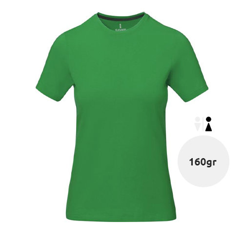 T-shirt da donna colori assortiti a girocollo con cucitura decorativa 100% cotone 160gr