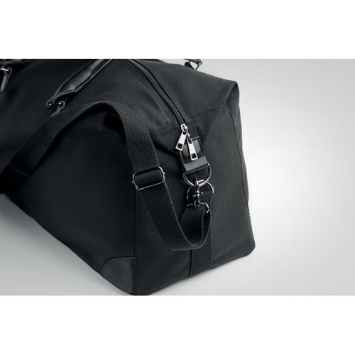 Borsa da viaggio in tela da 340gr e con fodera in RPET e conghie robuste removibili e regolabili 55X25X36cm