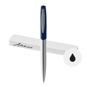 Penna in metallo con finitura opaca e confezione regalo con refill nero