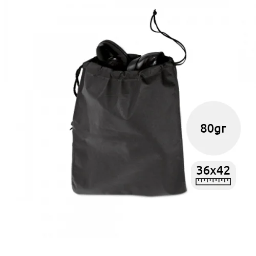 Borsa portascarpe in TNT con chiusura a coulisse da 80gr 36X42cm