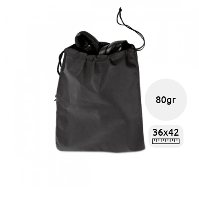 Borsa portascarpe in TNT con chiusura a coulisse da 80gr 36X42cm