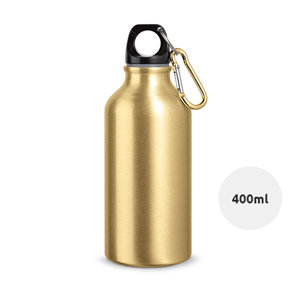 Borraccia in alluminio da 400 ml con moschettone