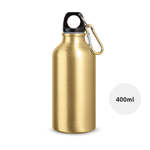 Borraccia in alluminio da 400 ml con moschettone