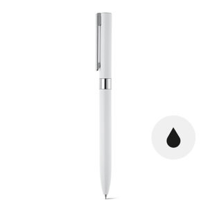 Penna a sfera in alluminio con meccanismo a rotazione e clip disponibile in colori eleganti con refill nero