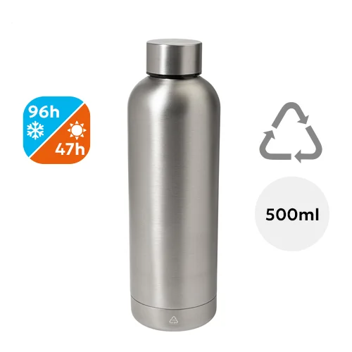 Borraccia termica a doppia parete in acciaio inox riciclato da 500ml