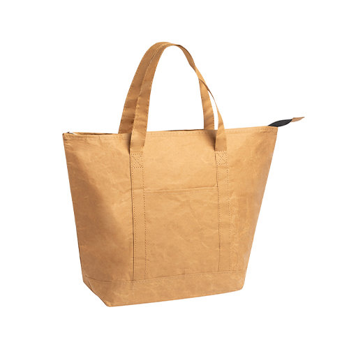 Borsa termica in carta riciclata con zip e imbottitura in alluminio 430×330×140mm
