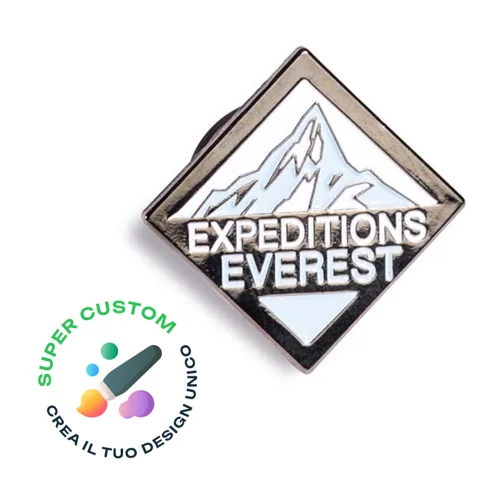 Spilla in ferro placcato di forma personalizzata con logo o disegno
