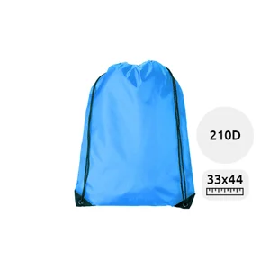 Sacca in poliestere in diverse colorazioni con chiusura a coulisse da 210D 33x44cm