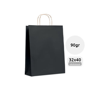 Shopper in carta disponibile in vari colori con manici color naturale formato grande da 90gr 32x12x40cm