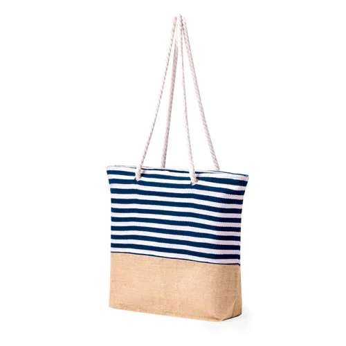 Borsa mare in corone con manici a corda e chiusura con cerniera da 450gr 55x39x15cm