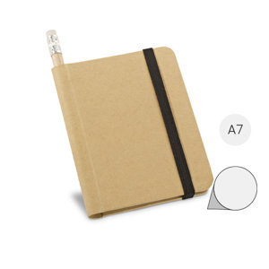 Block Notes A7 in carta riciclata e matita con 140 pagine bianche