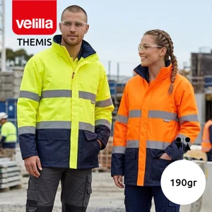 Giacca da lavoro VELILLA THEMIS Parka in poliestere bicolore e rivestimento in PU da 190gr