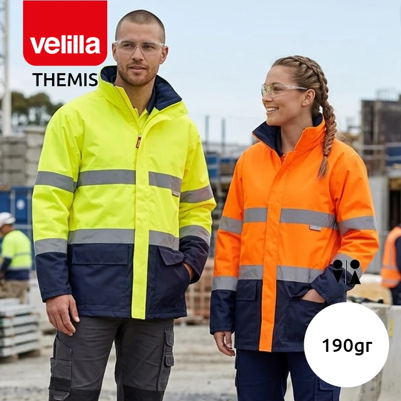 Giacca da lavoro VELILLA THEMIS Parka in poliestere bicolore e rivestimento in PU da 190gr