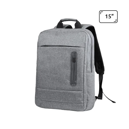 Zaino porta pc da 15" in poliestere 600D con schienale ergonomico e spallacci imbottiti