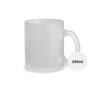 Tazza in vetro effetto ghiacciato da 340ml