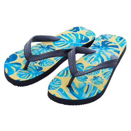 Infradito da spiaggia per la sublimazione con cinghie in PVC nero