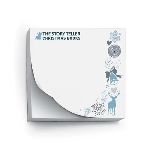 Blocco di foglietti adesivi bianchi personalizzati in formato quadrato