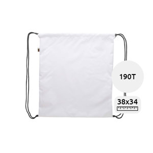 Sacca in RPET totalmente personalizzabile con cordini colorati da 190T 34x38cm