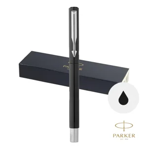 Penna roller Parker in acciaio inossidabile e plastica refill nero