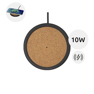 Caricatore wireless in roccia calcarea e sughero da 10W fornito in confezione regalo