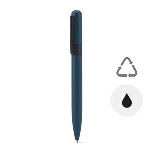 Penna a sfera in metallo riciclato al 60% dal design arrotondato refill nero