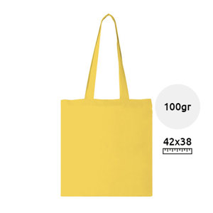 Shopper in cotone con manici lunghi da 100gr 38x42CM