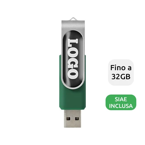 Chiavetta USB in plastica e alluminio di vari colori ideale per personalizzazione doming da 1GB a 32GB