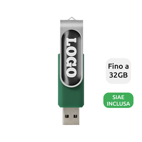 Chiavetta USB in plastica e alluminio di vari colori ideale per personalizzazione doming da 1GB a 32GB